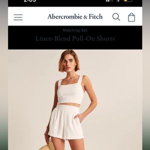 Abercrombie Linen Blend shorts! Tag still on!!
